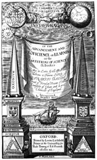 1640 Advancement of Learning titlepage